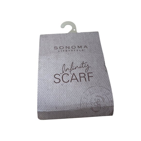 Sonoma Life+Style Ivory Infinity Scarf Soft Knit & Fuzzy Texture For Cozy Comfor - Picture 2 of 8